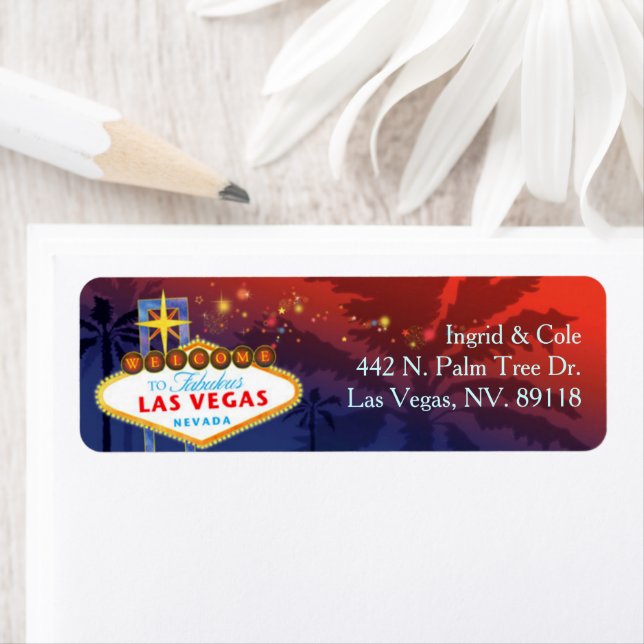 Red + Blue Unique Las Vegas Wedding Address (Insitu)