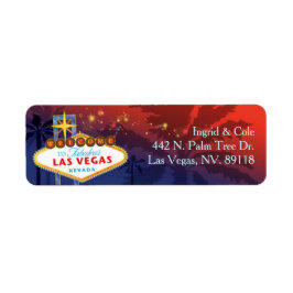 Red + Blue Unique Las Vegas Wedding Address