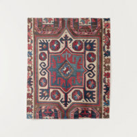 Red Blue Western Santa Fe Cowboy Verziert