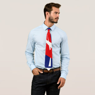 Red Blue White Abstrakt Art Krawatte