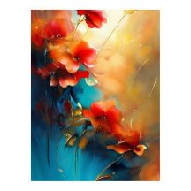 Red Blue White Aquamarin Creme Blume Schöne