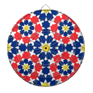 red blue yellow abstract dart board dartscheibe