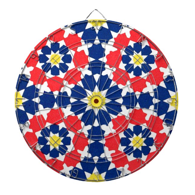 red blue yellow abstract dart board dartscheibe (vorne)