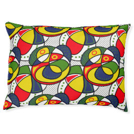 Red Blue Yellow Green Beach Ball Haustierbett