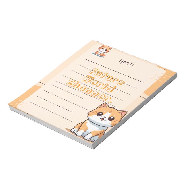 Red Blue Yellow Playful Kids Personalized Notepad Notizblock (Rotiert)