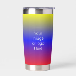 Red Blue Yellow Traveler Gradient Personalize Thermobecher