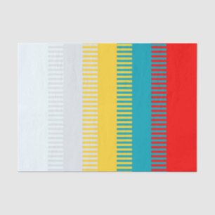 Red Blue Yellow White Grey Chic Einzigartiges Must Seidenpapier