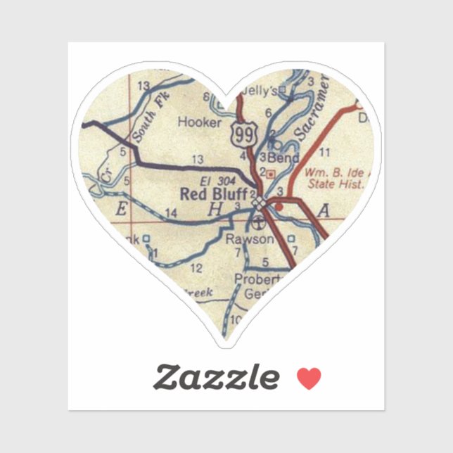 Red Bluff California Aufkleber (Blatt)