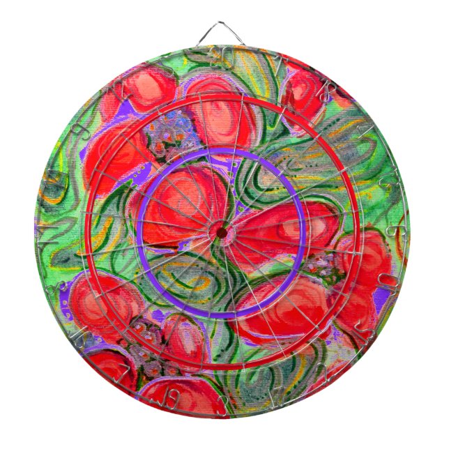 Red Blume Art Fantasy Dartboard Dartscheibe (vorne)