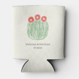 Red Blume Barrel Cactus Gastgeschenk Hochzeit Dosenkühler