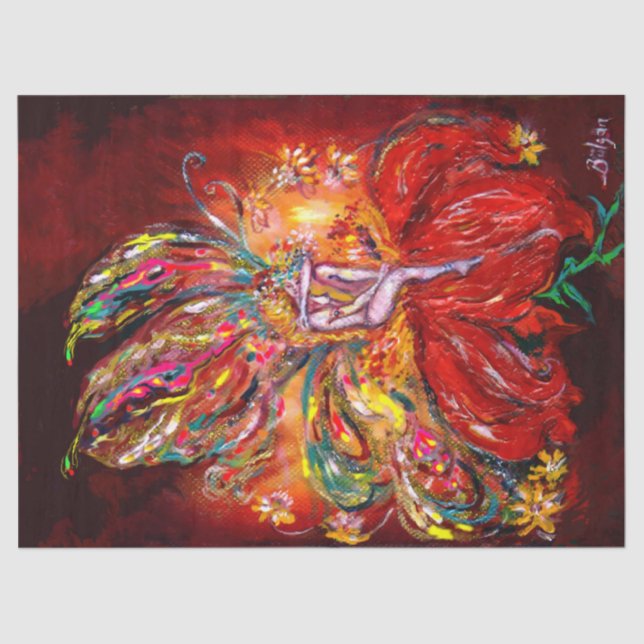 RED BLUME FAIRA Fantasy Seidenpapier (Vorderseite)