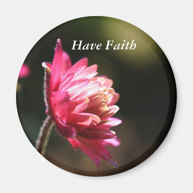 Red Blume Faith Inspiration Magnet (Vorne)