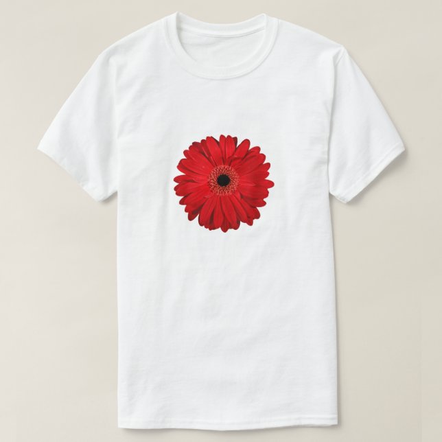 Red Blume Gerbera Foto Design T-Shirt (Design vorne)