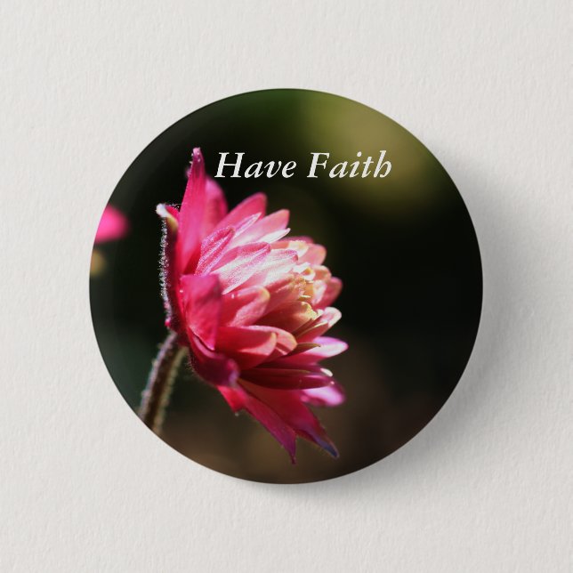 Red Blume haben Vertrauen Inspiration-Taste Button (Vorderseite)