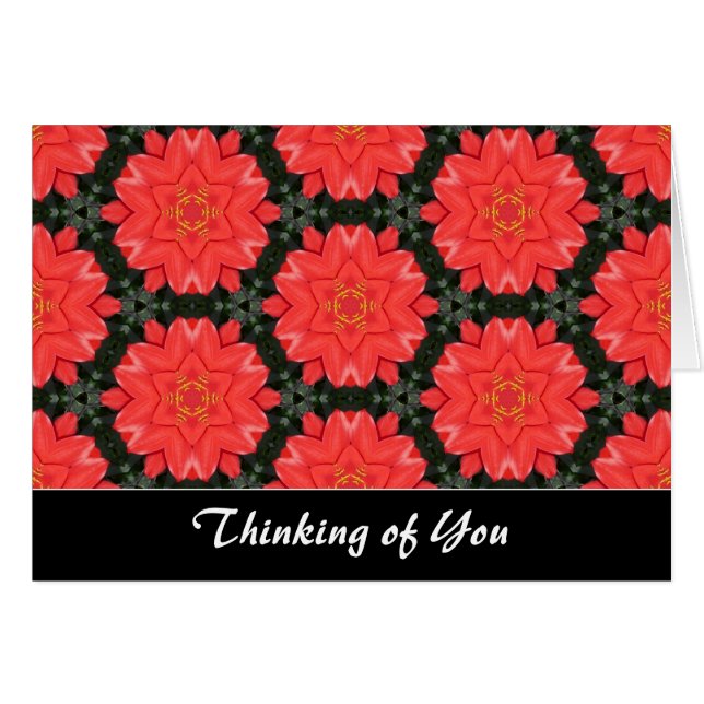 Red Blume Pattern - Denken Sie an Sie (Vorderseite (Horizontal))