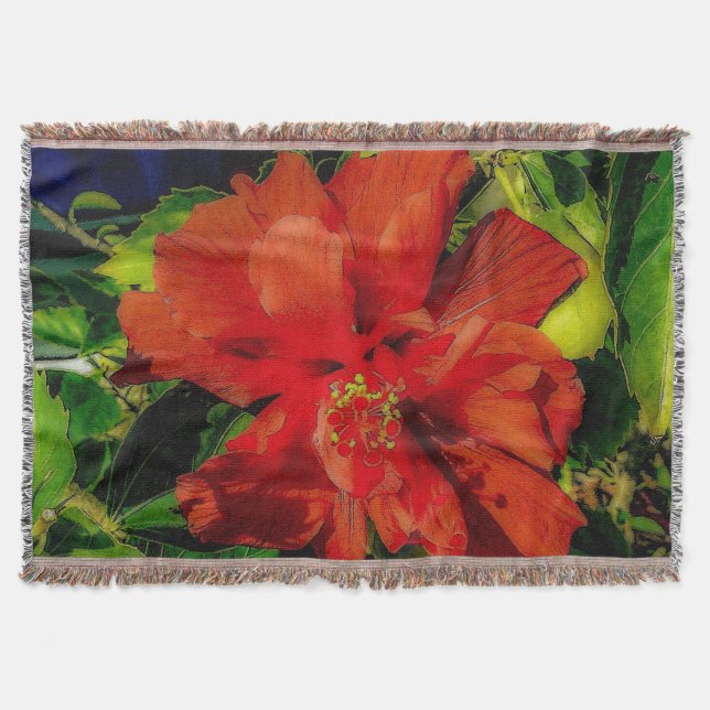 Red Blume Power Decke (Vorderseite)