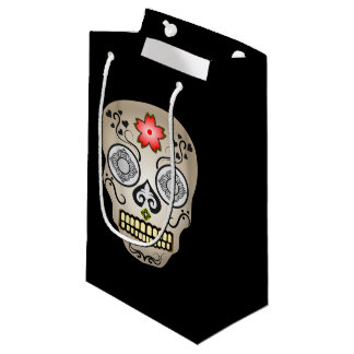 Red Blume Sugar Skull Kleine Geschenktasche Kleine Geschenktüte