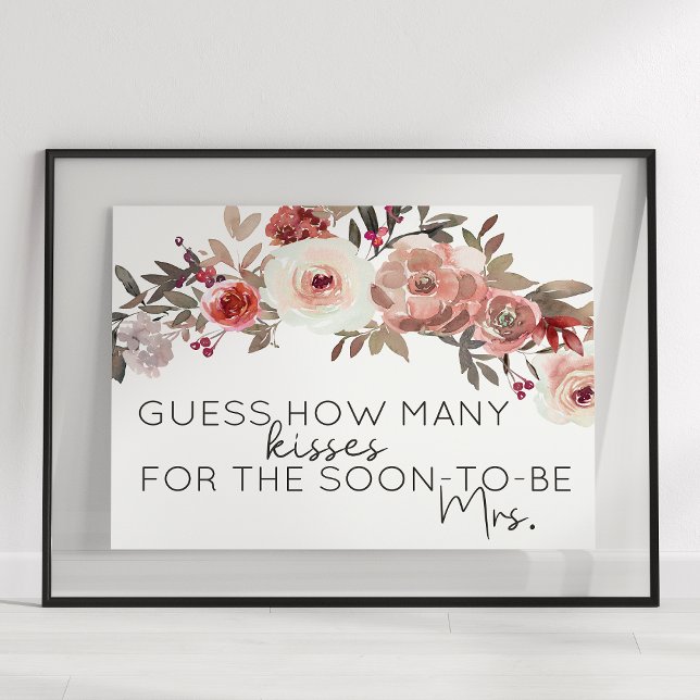 Red Blush Floral Rosen Ratings Wie viele Kisses Ga Poster (Von Creator hochgeladen)