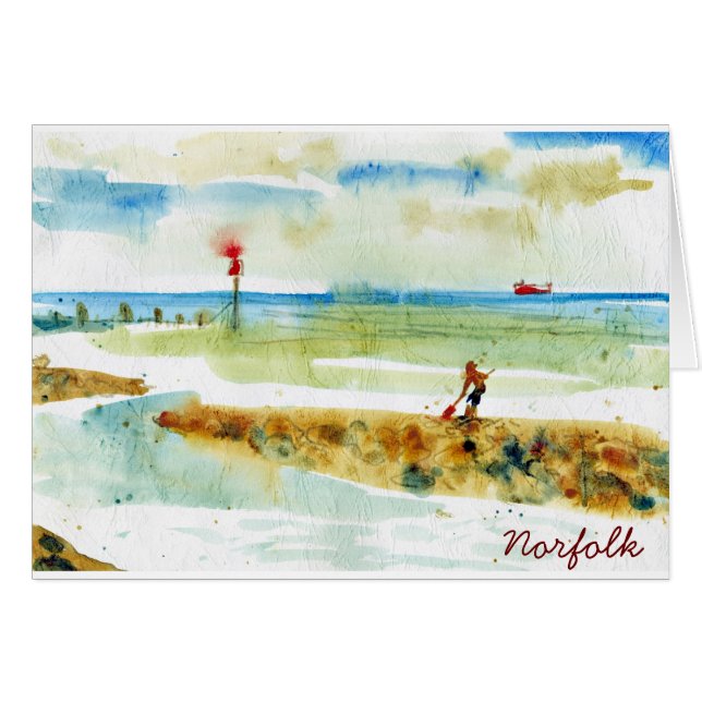 Red Boat in Mundesley, Norfolk (Vorderseite (Horizontal))