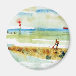 Red Boat in Mundesley, Norfolk Magnet