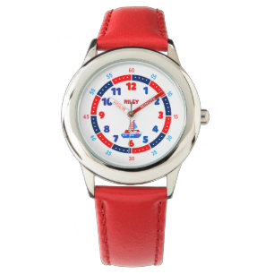 Red Boat Kids Learning Watch Hin- und Minutenlei Armbanduhr