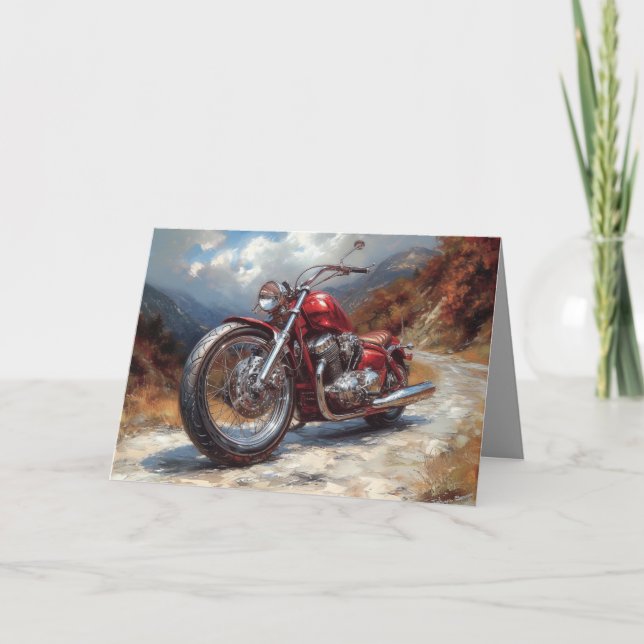 Red Bobber Motorrad Card - Hintergrund Karte (Vorderseite)