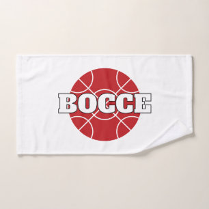 Red Boccia Ball Design Handtuchgeschenk Handtuch