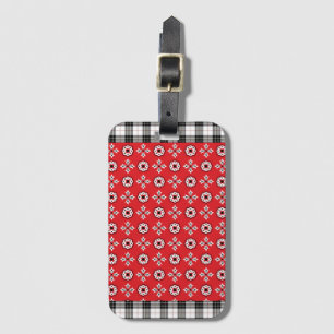 Red Boho Bandana Print Gepäckanhänger