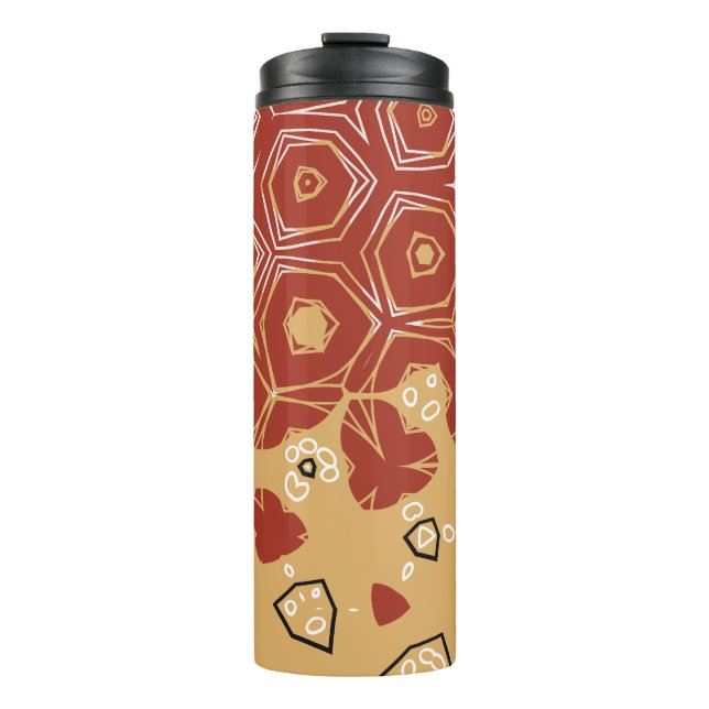 Red Boho Geometric Abstrakt 2 Thermosbecher (Vorderseite)