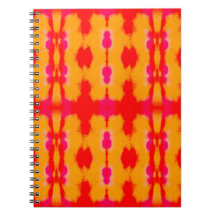 Red Boho Mode. Persischer Teppich. Aquarellschicht Notizblock