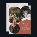 Red Boho Polka Dot Christmas Vertical 3-Foto Feiertagspostkarte<br><div class="desc">Diese rote Polka Dot Weihnachtspostkarte mit 3 Fotos ist perfekt für Ihren modernen böhmischen Landgasthof-inspiriert Urlaub. Der klassische rustikale, aber feine handgezeichnet Schriftart verleiht ihm einen erdigen Vintagen Look und behalte ihn niedlich und einfach. Die Polka-Punkte kommen in Erdtönen wie Rot, Salbei, Rosa, Rosa, Terrakotta, Rost und Bräune. Das Design...</div>