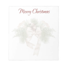 Red Boho Watercolor Frohe Weihnachtsnotizen Notizblock