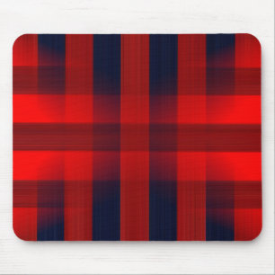 Red Bokeh Buffalo Kariert Mousepad