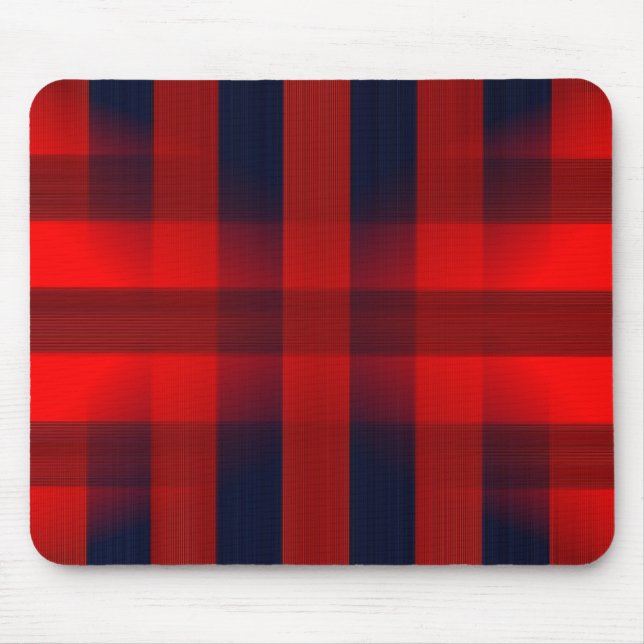 Red Bokeh Buffalo Kariert Mousepad (Vorne)