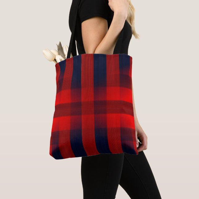 Red Bokeh Buffalo Plaid Tasche (Von Nahem)