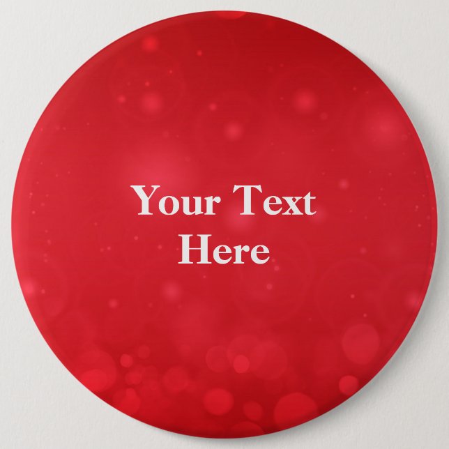 Red Bokeh Design Template, personalize Button (Vorderseite)