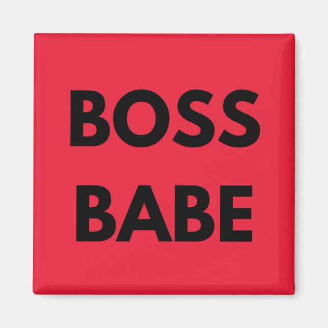 Red Boss Babe Magnet (Vorne)