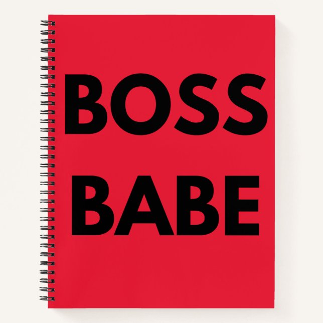 Red Boss Babe Notizbuch (Vorderseite)