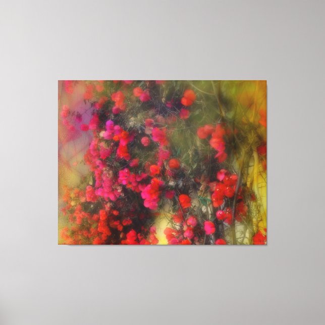 Red Bougainvillea Blume Impressionismus Kunst, Dic Leinwanddruck (Vorderseite)