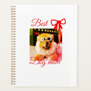 Red bow best dog maman papa photo chien/animal nom