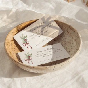 Red Bow Bouquet Babydusche Windelwanne Begleitkarte