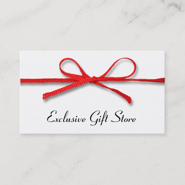 Red Bow Business Cards Visitenkarte (Vorderseite)