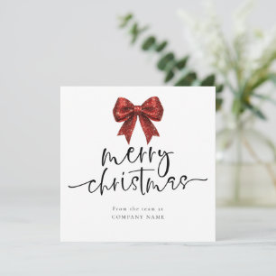 Red Bow Company QR-Logo Merry Christmas Quadrat Mitteilungskarte
