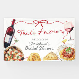 Red Bow Coquette Amore Large Banner Sign