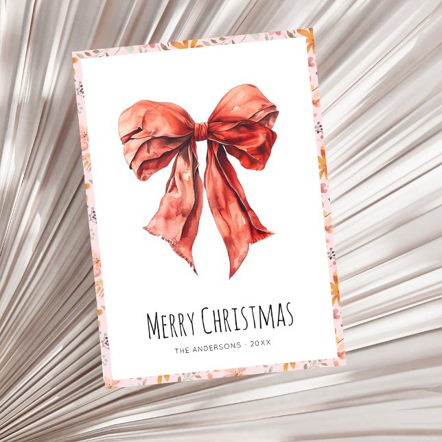 Red Bow Coquette Minimalistisch Weihnachten (Von Creator hochgeladen)