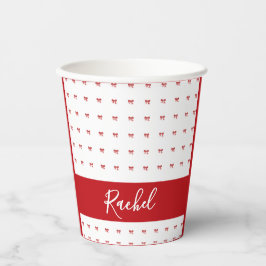 Red Bow Girl Geburtstagsparty Paper Cup Pappbecher