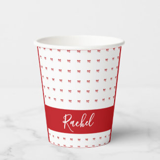 Red Bow Girl Geburtstagsparty Paper Cup Pappbecher