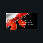 Red Bow Glitzern Chic Black Christmas Einladungen Adressaufkleber<br><div class="desc">Red Bow Glitzern Chic Black Christmas Einladungen. Anpassen mit jedem Text. Matching-Elemente verfügbar.</div>
