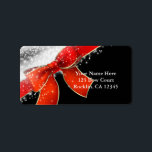 Red Bow Glitzern Chic Black Christmas Einladungen Adressaufkleber<br><div class="desc">Red Bow Glitzern Chic Black Christmas Einladungen. Anpassen mit jedem Text. Matching-Elemente verfügbar.</div>