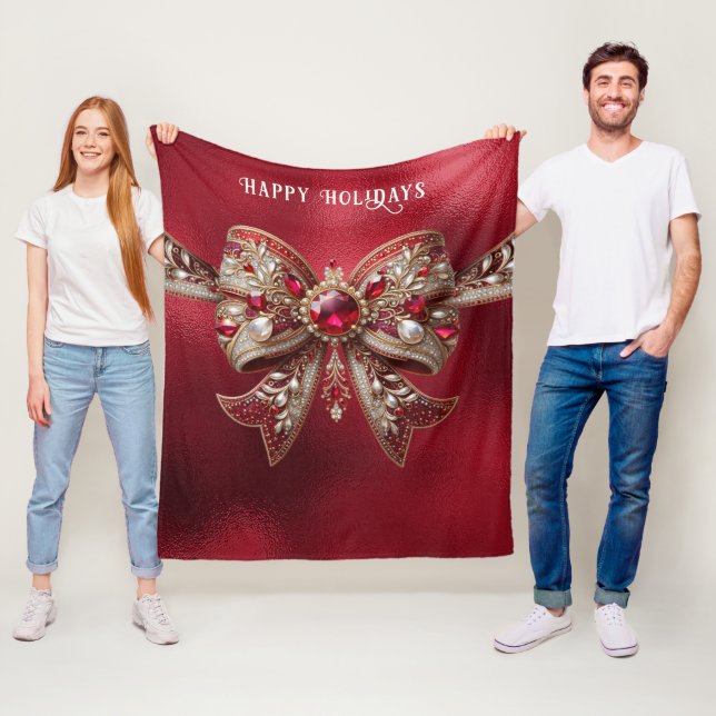 Red Bow Holiday Fleece Blanket (Beispiel)